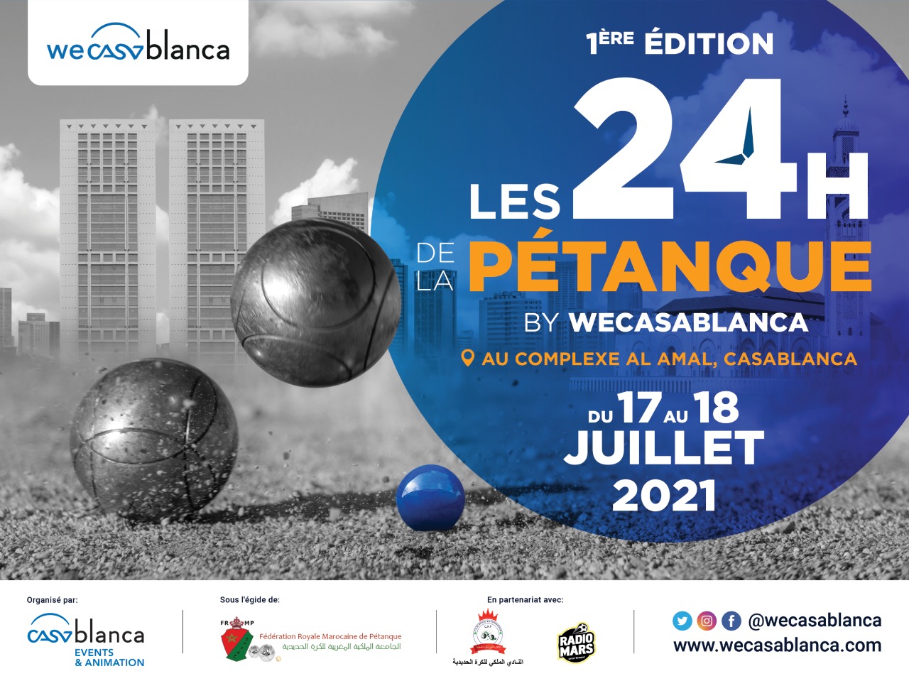 La première Edition dans sa nouvelle forme Des 24h de la pétanque de Casablanca